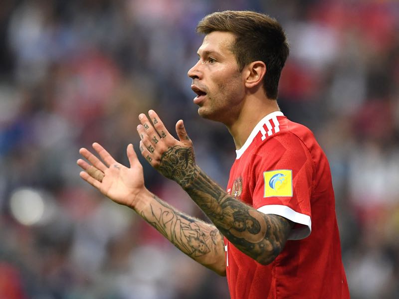 The Sbornaya's main forward Fedor Smolov was often left isolated up front. (FRANCK FIFE/AFP/Getty Images)