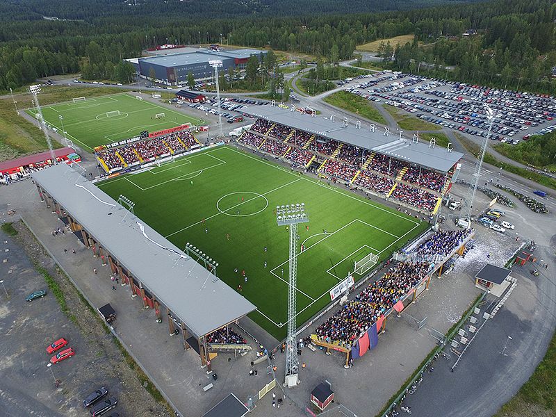 Östersund vs Zorya Luhansk will take place at the Jämtkraft Arena in Östersund. (Aronman CC-BY-SA-4.0)