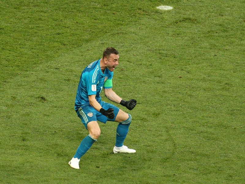 Spain v Russia - Igor Akinfeev was the man of the match (Photo by Oleg Nikishin/Getty Images)