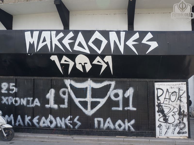Among the ultra groups are also fierce nationalists, who only believe in one Makedonia - the province that belongs to Greece of which Thessaloniki is the capital (Manuel Veth/Futbolgrad Network)