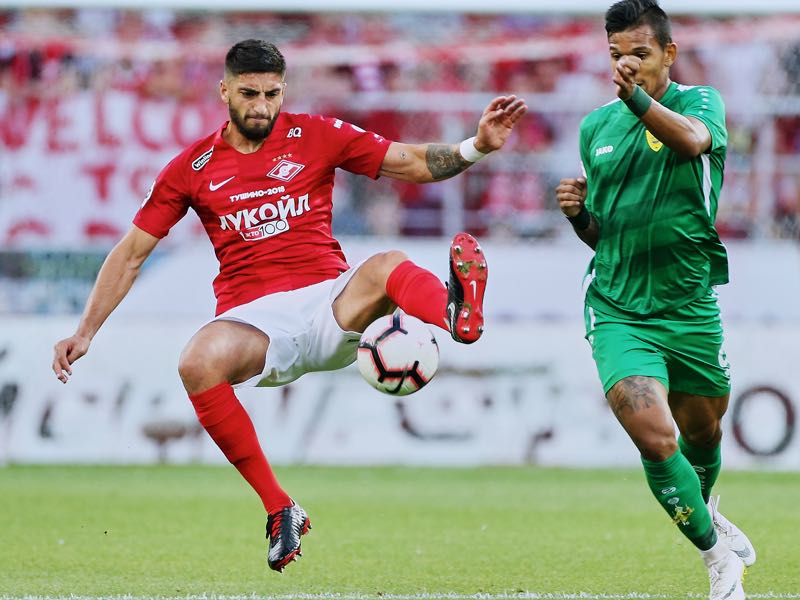 Spartak's defender Samuel Gigot here in action in the Russian Premier Liga (Photo by Epsilon/Getty Images)