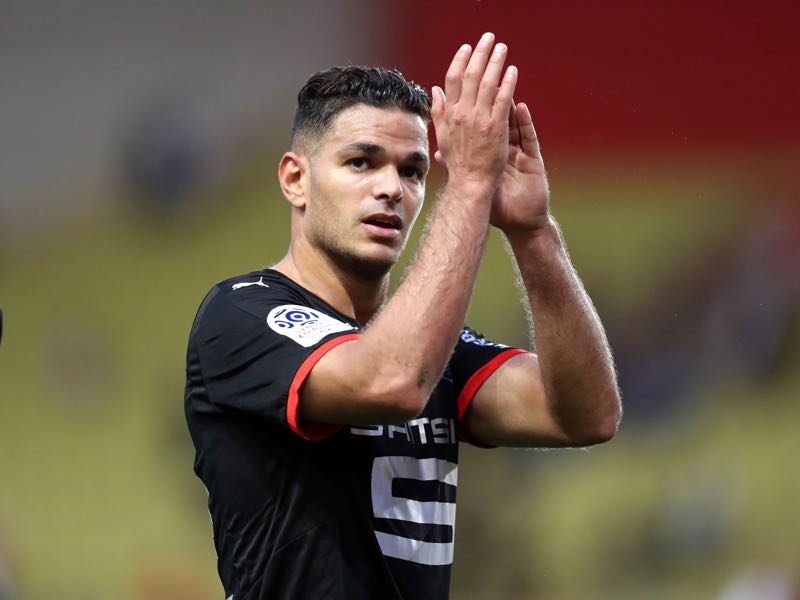 Rennes forward Hatem Ben Arfa reacts at the end of the French L1 football match Monaco vs Rennes on October 7, 2018 at the 'Louis II Stadium' in Monaco. (Photo by VALERY HACHE / AFP) 