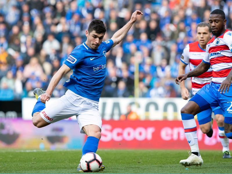 Ruslan Malinovskyi Genk's Ruslan Malinovskyi pictured in action during a soccer match between RC Genk and Club Brugge, Sunday 14 April 2019 in Genk, on day 4 (out of 10) of the Play-off 1 of the 'Jupiler Pro League' Belgian soccer championship. (KRISTOF VAN ACCOM/AFP/Getty Images)